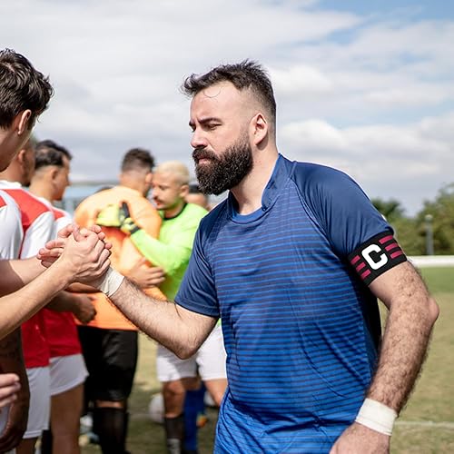 Miniatura 6 de Brazalete deportivo de capitán C para entrenamiento de equipo, unisex, elástico, para capitán de fútbol, ajustable, para jugadores de fútbol al aire
