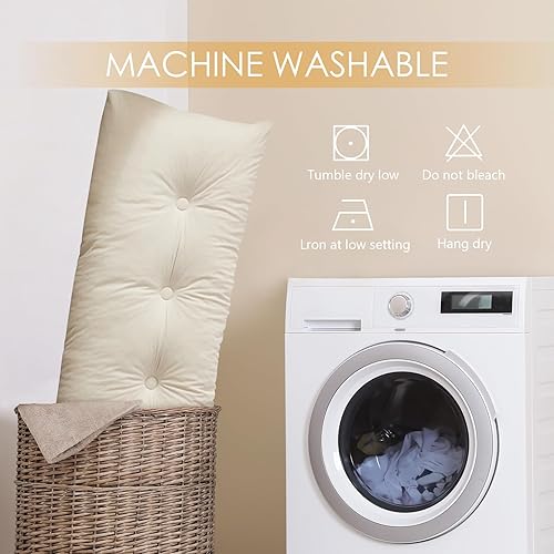 Miniatura 6 de Almohada para cabecero con respaldo de cuña para sentarse en la cama con bolsillo lateral, tamaño individual