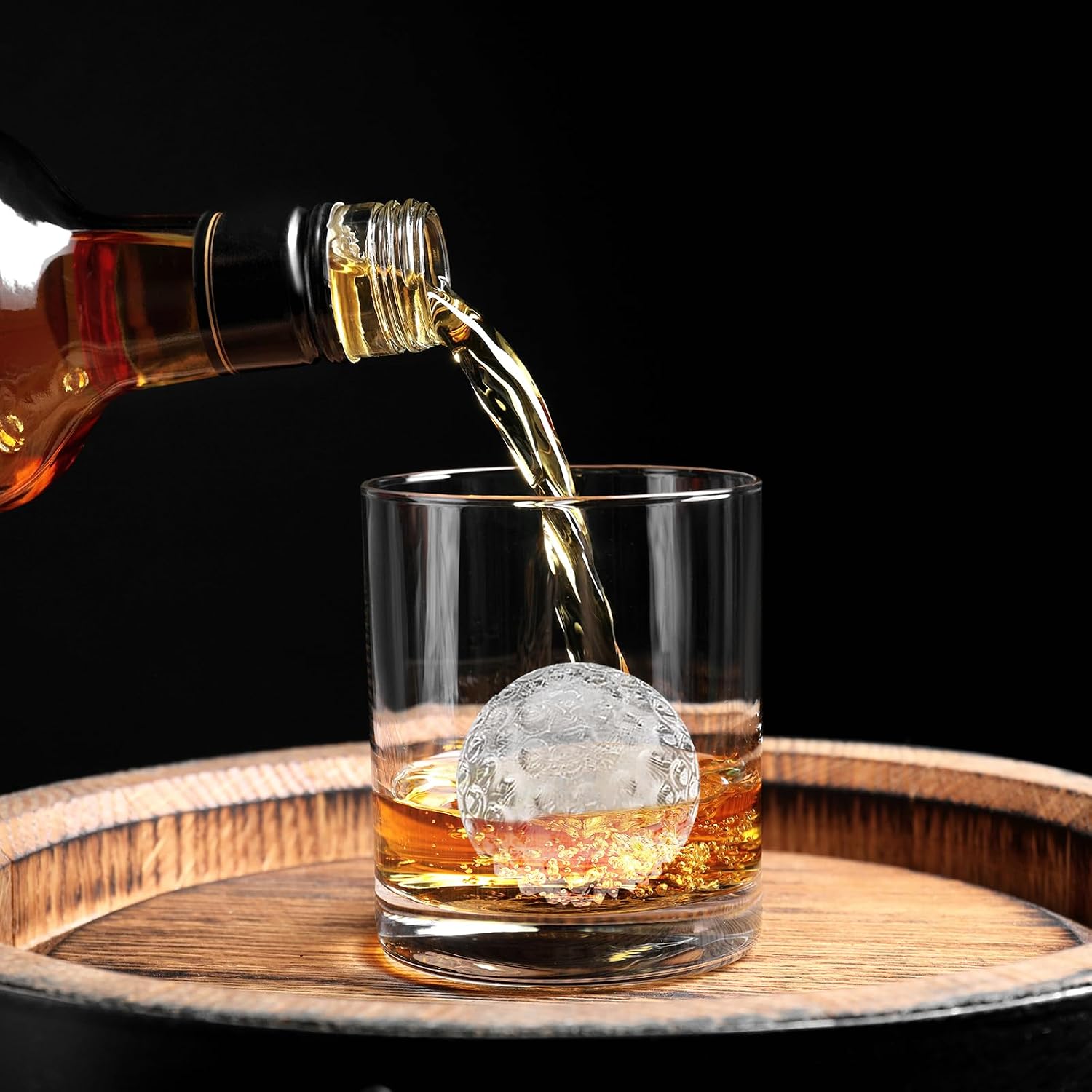 Samuelworld 3D Ice Golf Ball Mold - Silicone Sphere Ice Tray for Cocktails, Whiskey, Unique Design Silicone Ice Tray for Perfectly Round Ice Balls, Stylish Golf Round Ice (Black) image 5