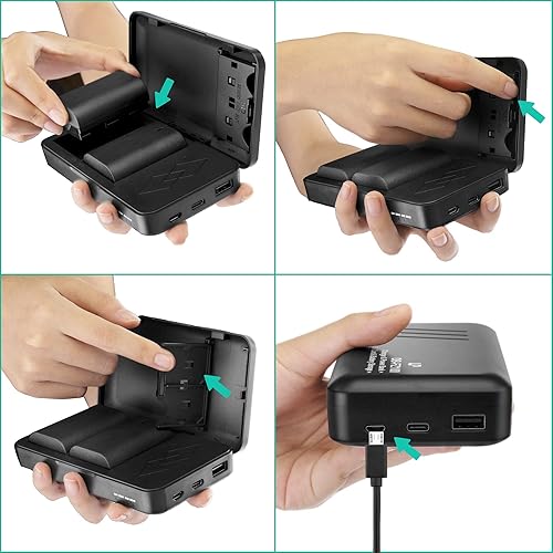 Miniatura 7 de Paquete de baterías NP-FZ100 y cargador portátil, paquete de 2 baterías de repuesto compatibles con Sony Alpha A7 III, A7R III, A9, Sony Alpha 9,