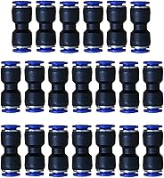 Vista 6 de 5 piezas de conector de reducción de tubo en T neumático con forma de T de 3 vías de 10 mm x 6 mm x 10 mm, conector rápido de empuje en T