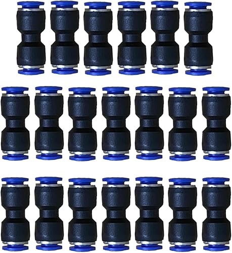 Vista 105 de 5 conectores reductores de tubo de 3 vías en forma de T de 0.394 in x 0.236 in x 0.394 in, empuje rápido para conectar la conexión en T Unión de 4