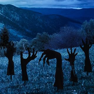 AIEX Black Hands Yard Signs, 5pcs Halloween Yard Signs Decorations Scary Halloween Decorations Scary Silhouett Halloween Decorations Outdoor for Yard Lawn Garden Party BONUSIS