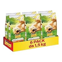 PURINA FRISKIES 5 Promesse Crocchette per Cani Adulti con Pollo e Verdure Aggiunte 6 Sacchi da 1.5kg