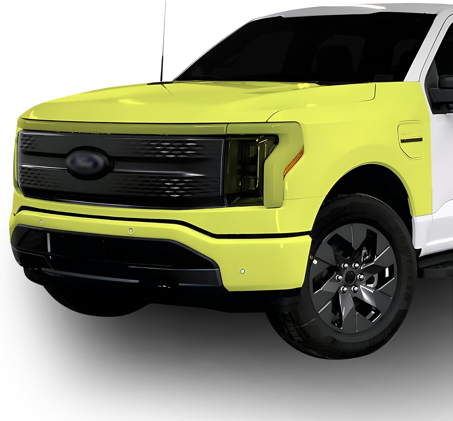 BOGAR TECH DESIGNS Front Middle and Front Sides Paint Protection PPF Film Kit Cover Compatible with Ford F150 Lightning 2022-2024, Clear Bra