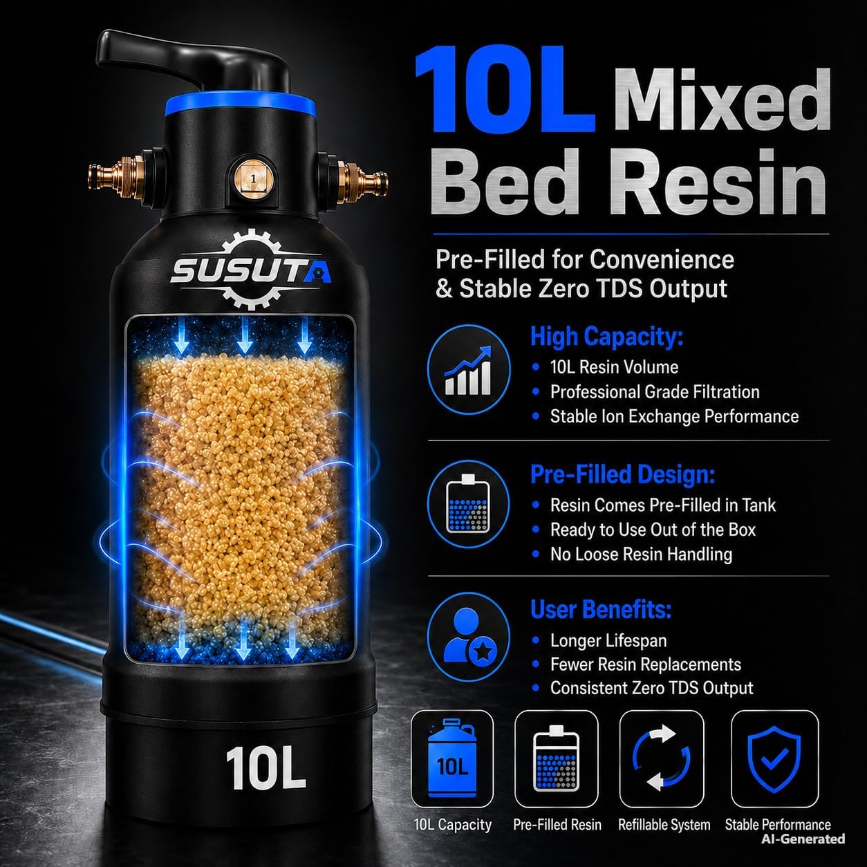 Spotless Water System for Car Wash, 10L Resin Bypass image 4