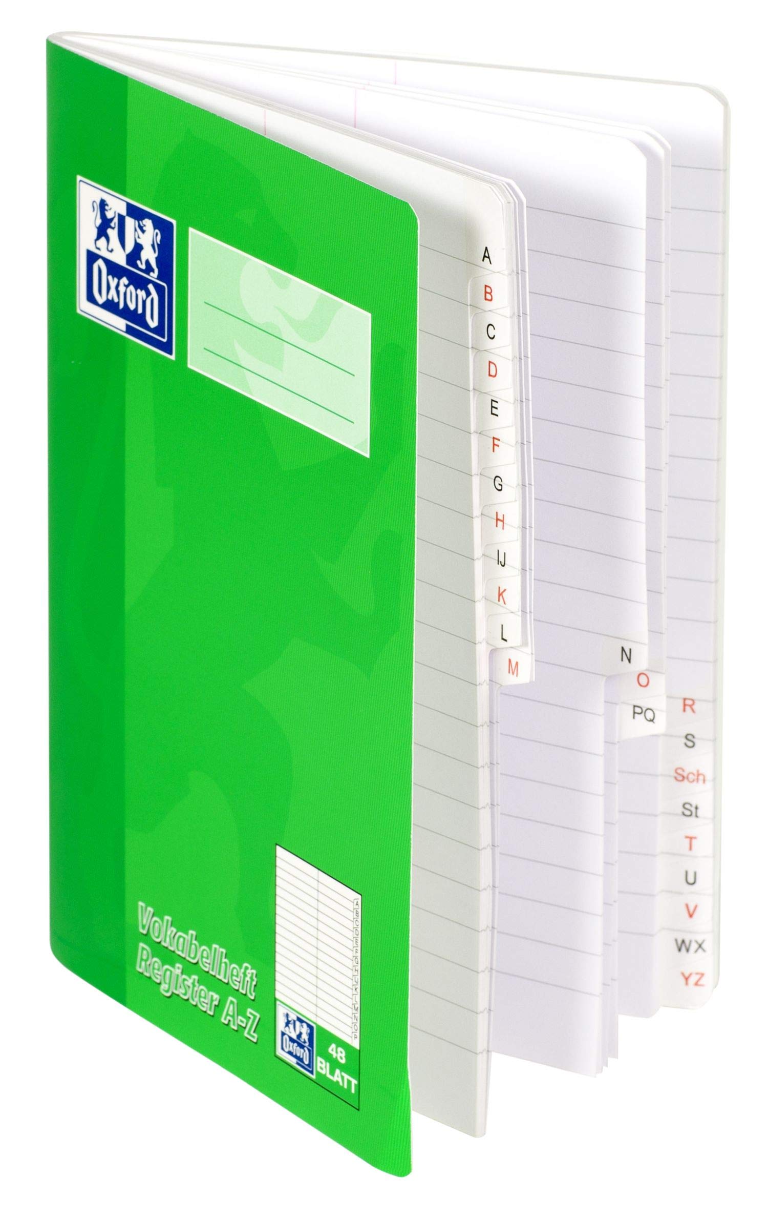 Oxford Vokabelheft, A5, A-Z Register, 2 Spalten, 48 Blatt, 10 Stück