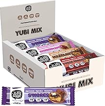 Yubi Mix Variety Box 12 Pack - Protein Bars - 99 Calories, High Protein, High Fibre, Low Sugar, Gluten Free and Dairy Free - Healthy Snacks/Nutrition Bar - Chocolate Bars - 420g
