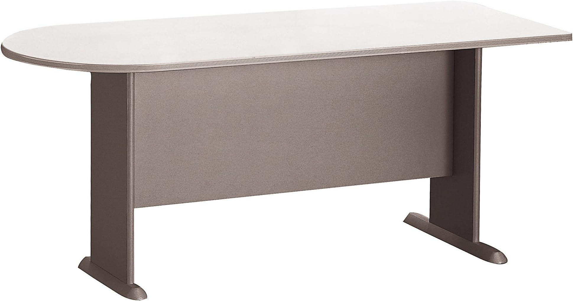 Bush Business Furniture Series A Collection 72W Universal Freestanding Peninsula in White Spectrum