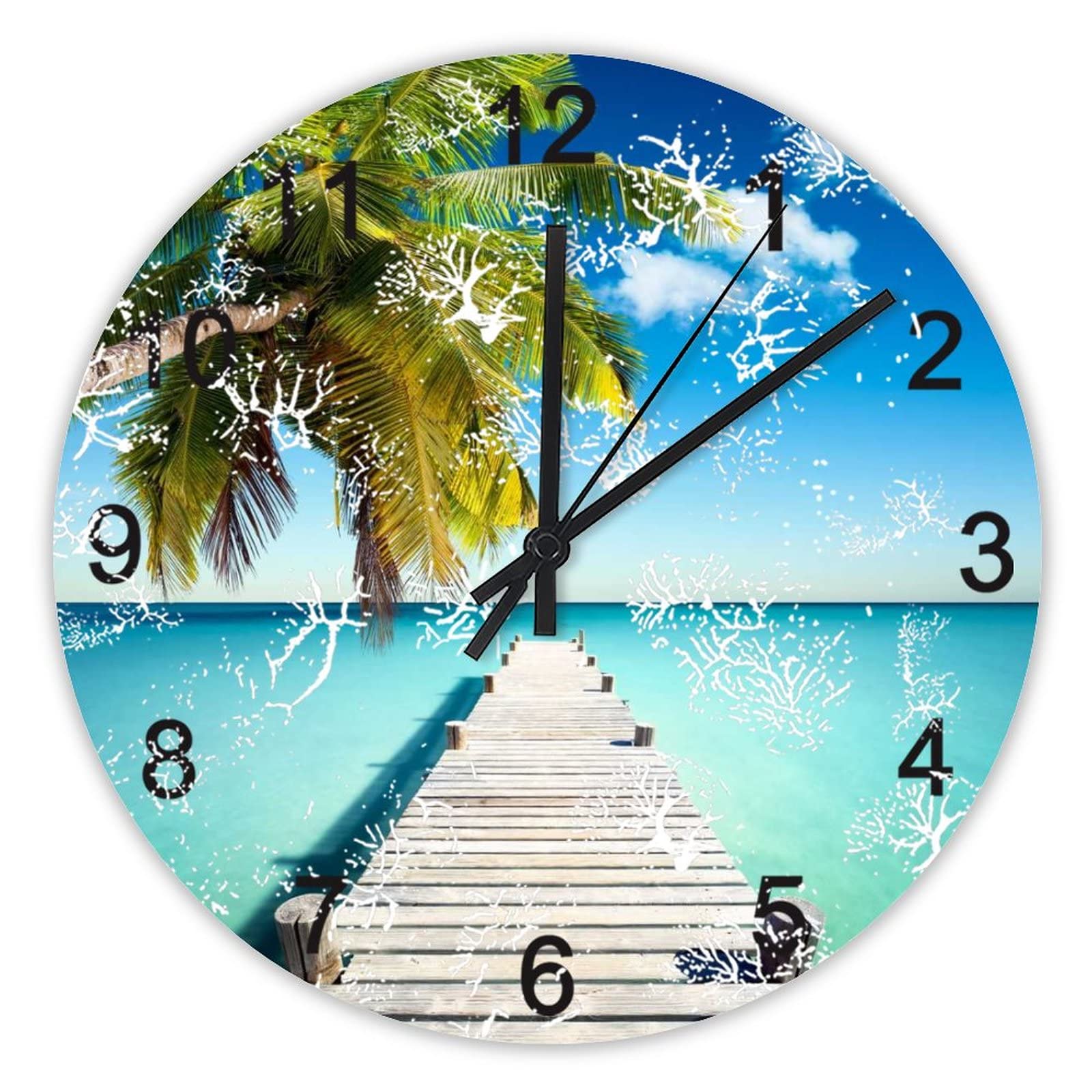 Horloge murale silencieuse anti-bruit de 40,6 cm pour travailler au calme dans le bureau