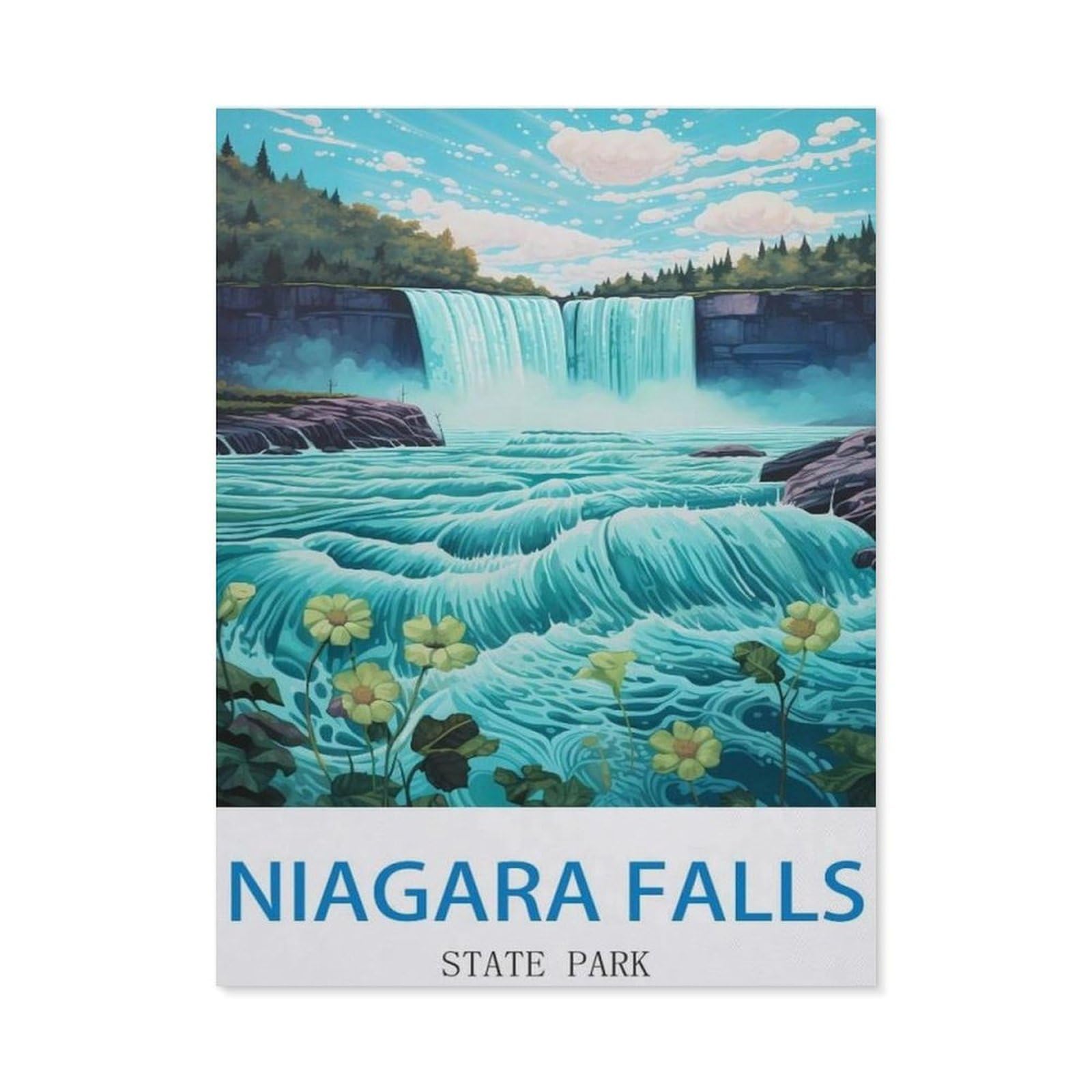 Metal Signs，Niagara Falls State Park，Nostalgic Man Cave Tin Metal Sign Hanging Wall Plaque Kitchen Shed Garage(15x30cm）6x12 inch-EE77