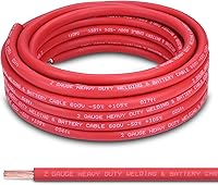 Vista 7 de Cable de Batería Calibre 2/0, 10 Pies Rojo + 10 Pies Negro 2/0 AWG Cable de Alambre de Soldadura de Cobre Puro, para Automotriz, Batería, Solar y 10