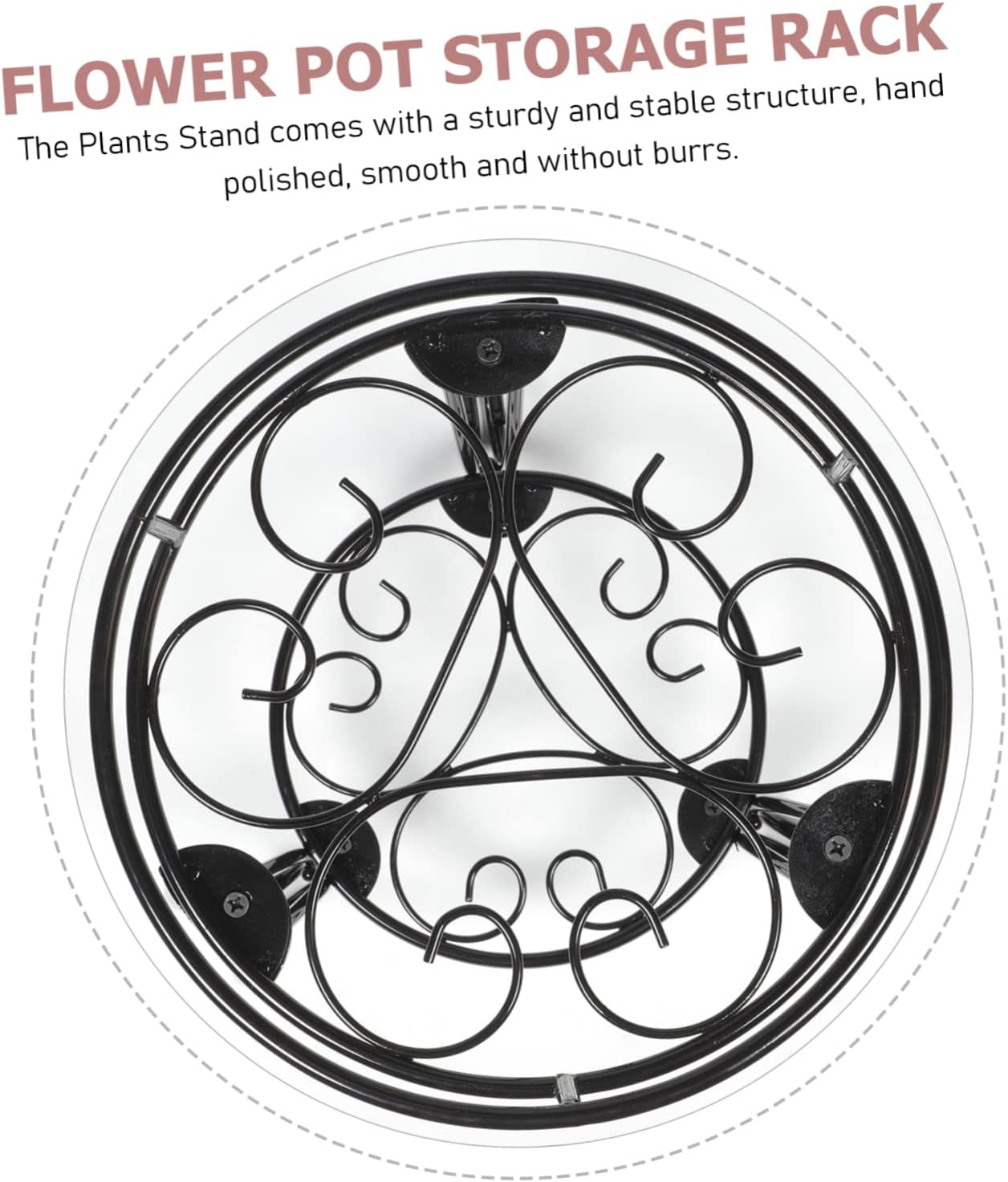 Heavy Duty Metal Plant Stand Double Layer Flower Pot Holder Elegant Flower Display Shelf for Room Garden Balcony Sturdy Smooth Finish