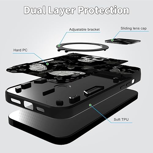 Vista 128 de Funda protectora híbrida para Samsung Galaxy A53 5G de 6.5 pulgadas y anillo giratorio de 360 grados, función atril, híbrida, de doble capa