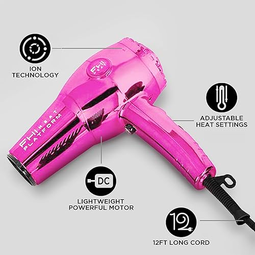 Miniatura 5 de FHI HEAT Platform Nano Lite Pro 1900 Turbo Turmalina Secador de pelo de cerámica de secado rápido con juego de accesorios de 3 piezas (peine,