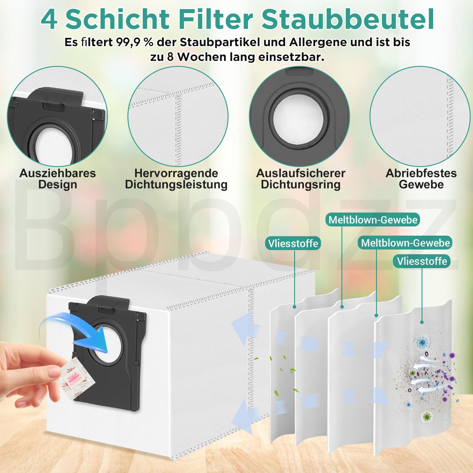 28 Stück Zubehör für Mova S70 Roller/S70 Ultra Roller Saugroboter | 1 Hauptbürsten, 1 Anti-Tangle Hauptbürste, 2 Rollen-Wischtücher, 4 Filter, 6 Staubbeutel, 6 Seitenbürste, 6 Flach-Duftstein