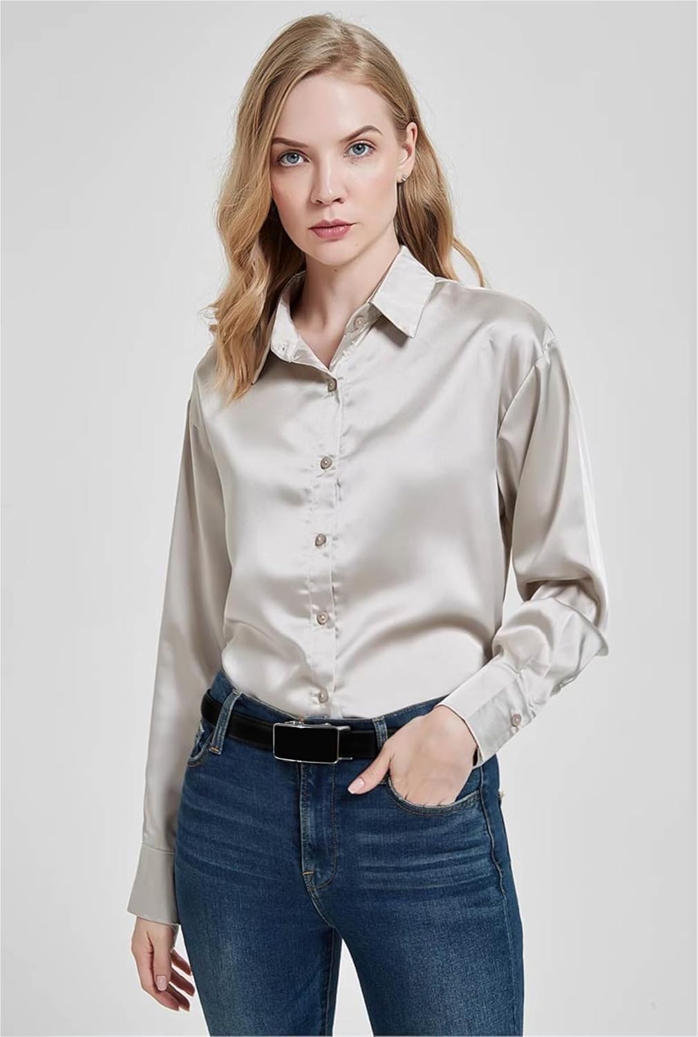 lightstar Women's Small Style Belt Leather Ratchet Dress Belt with Sliding Adjustable Buckle 1 1/4 inches Width and 52 inches Length - Image 5