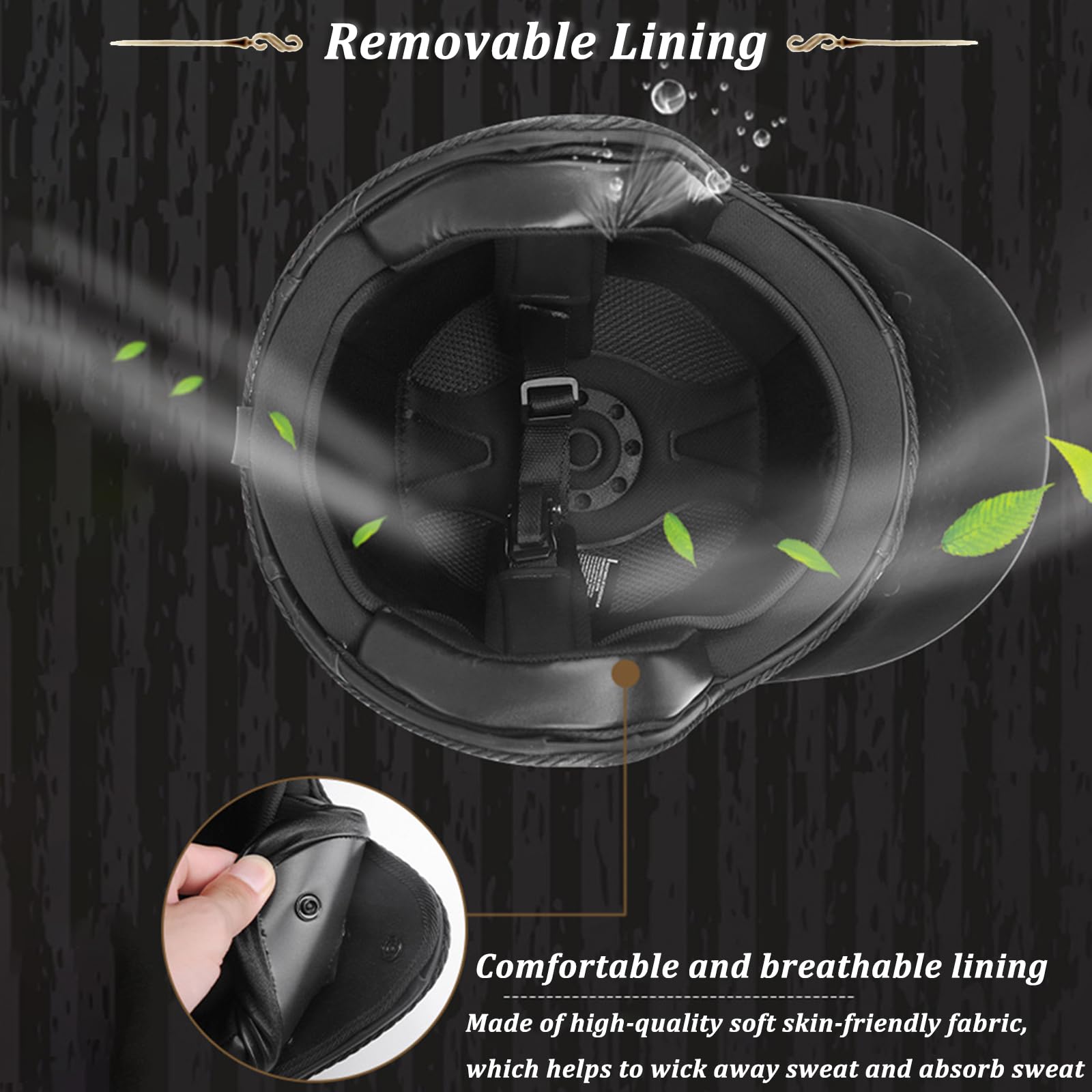 WYXAXNM Casque Moto Jet Bluetooth, Casques Moto Avec Lunettes Pour