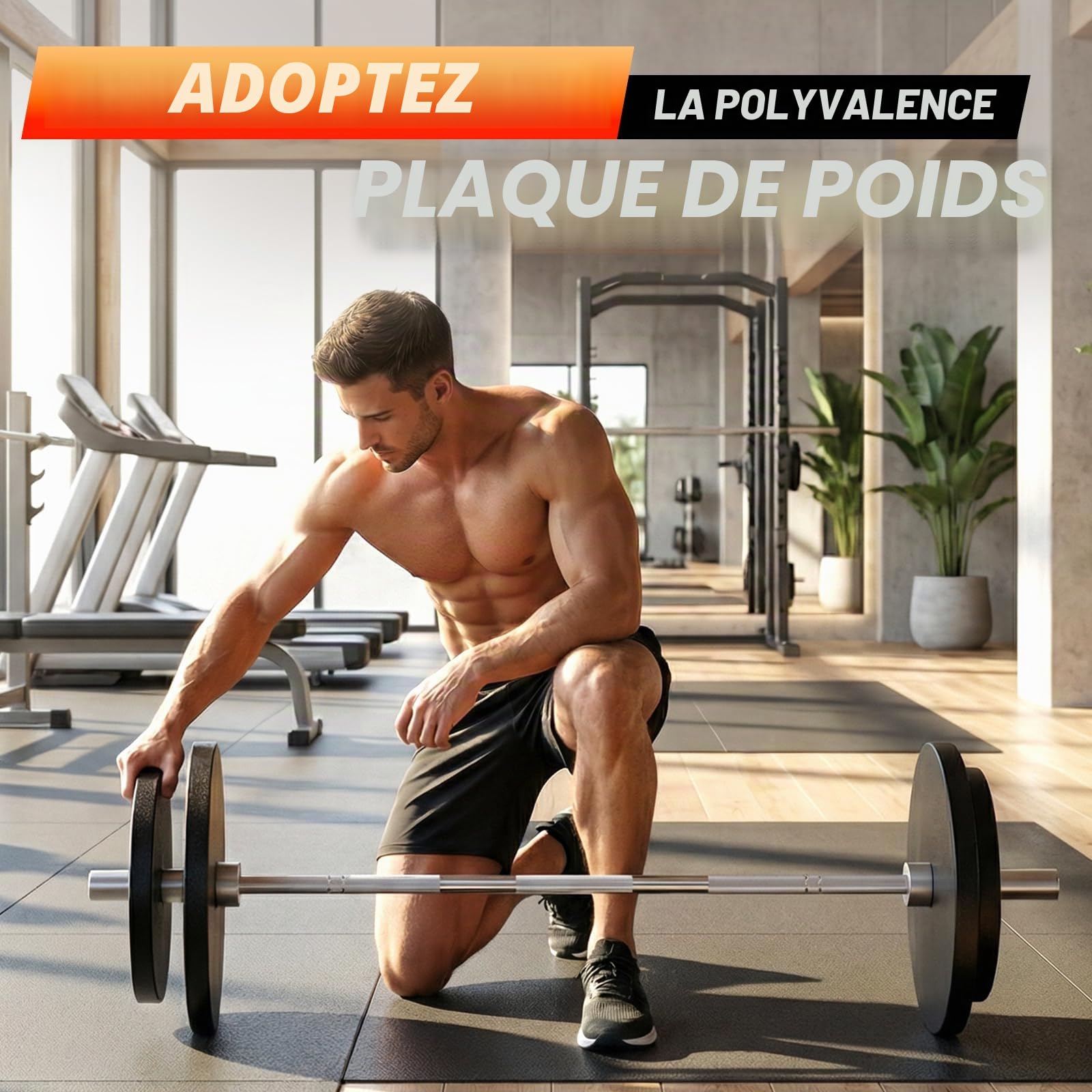 Disques de poids en fonte 10kg, 15kg, 20 kg au choix, Ensemble de disques d'haltères, Set de plaques avec alésage 50 mm pour Musculation et Haltérophilie