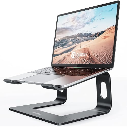 Nulaxy Full Aluminum Laptop Stand, Stable Support to 22 lbs, Black