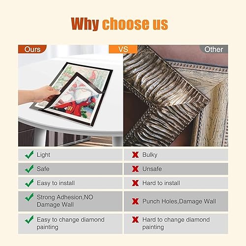 Miniatura 5 de Marcos de pintura de diamantes de 12 x 16 pulgadas, marco de pintura de diamante de 12 x 16 pulgadas, adecuado para fotos de 10 x 14 pulgadas,