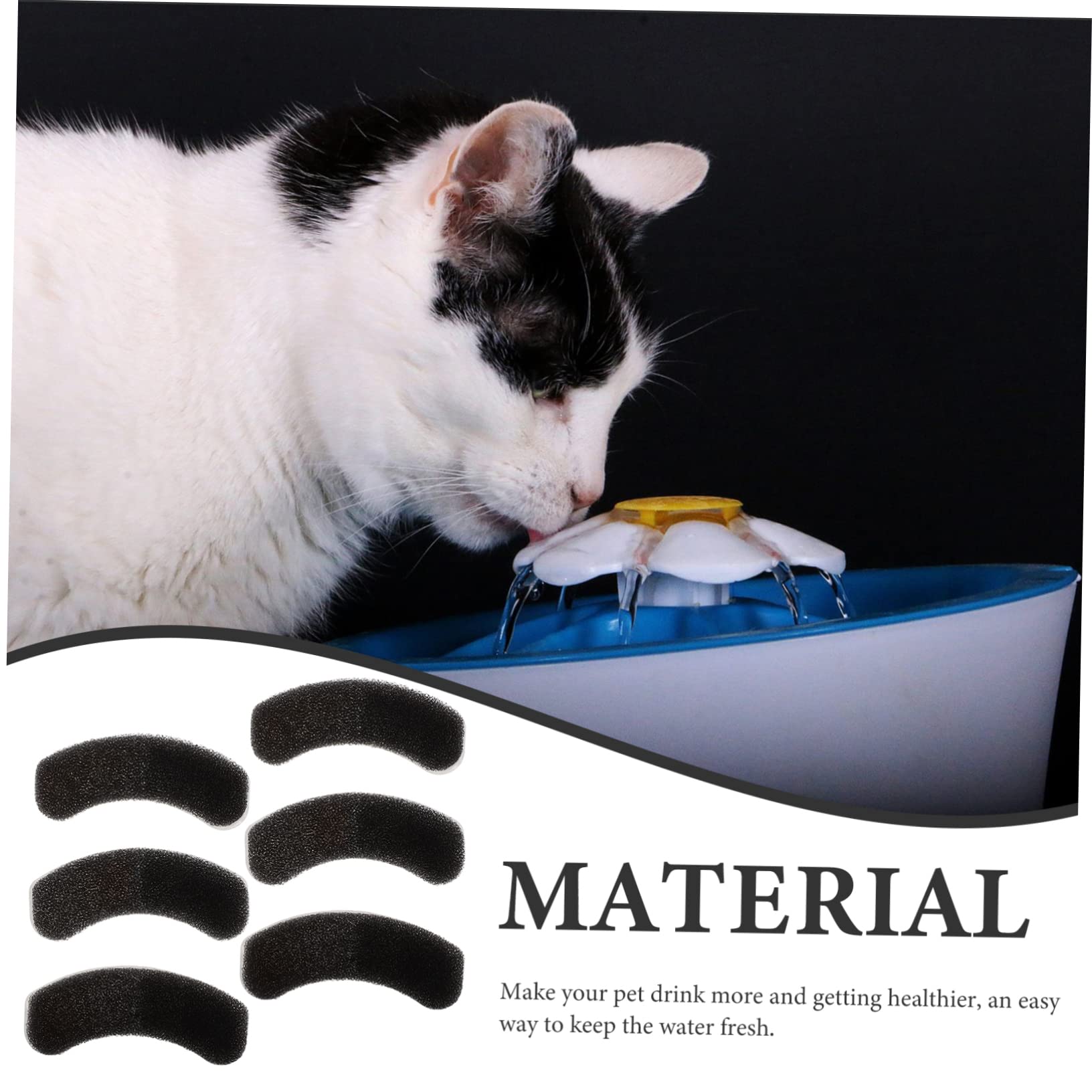 DOITOOL 30piezas Filtros para Bebedero De Mascotas Gomas De Filtración para Fuente De Agua De Perros y Gatos Filtración Eficaz y Prevención De Obstrucciones Material
