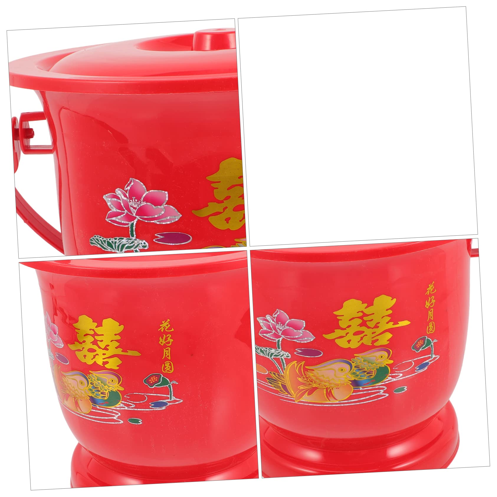 Orinal Portátil de Plástico Rojo, Reutilizable, Ligero y Estable