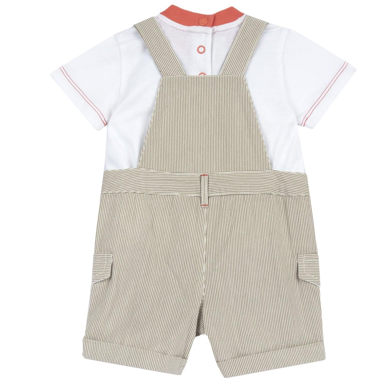 Chicco, Completo per neonato con maglietta e salopette, Multicolore, 12 mesi