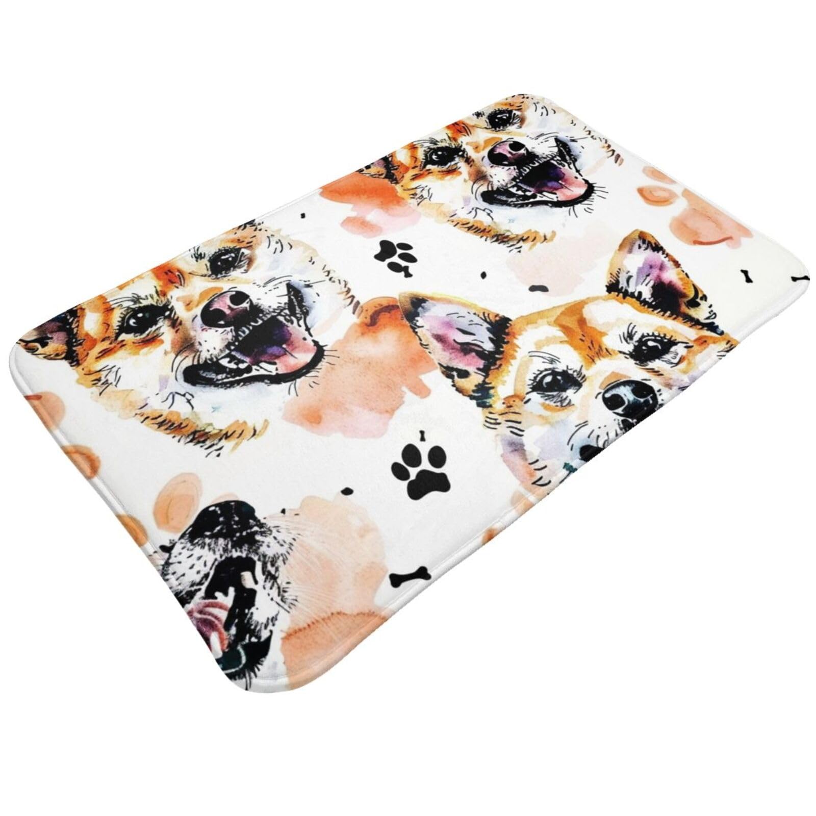 Alfombra de ducha de perro Shiba (40x60cm) para baño y felpudo de entrada