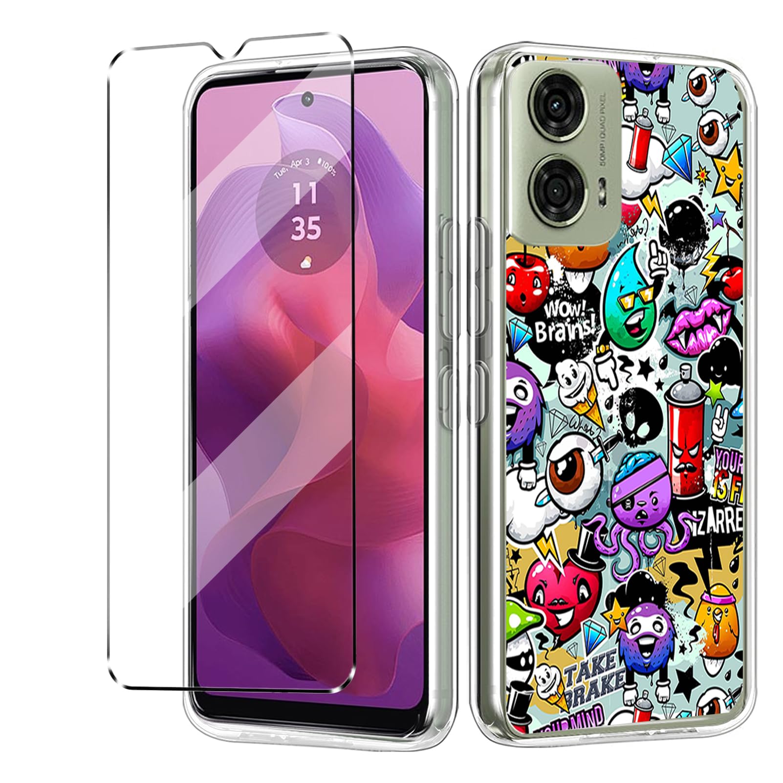 Cover Compatible With Motorola Moto G24/G04 Case With 1 Pack