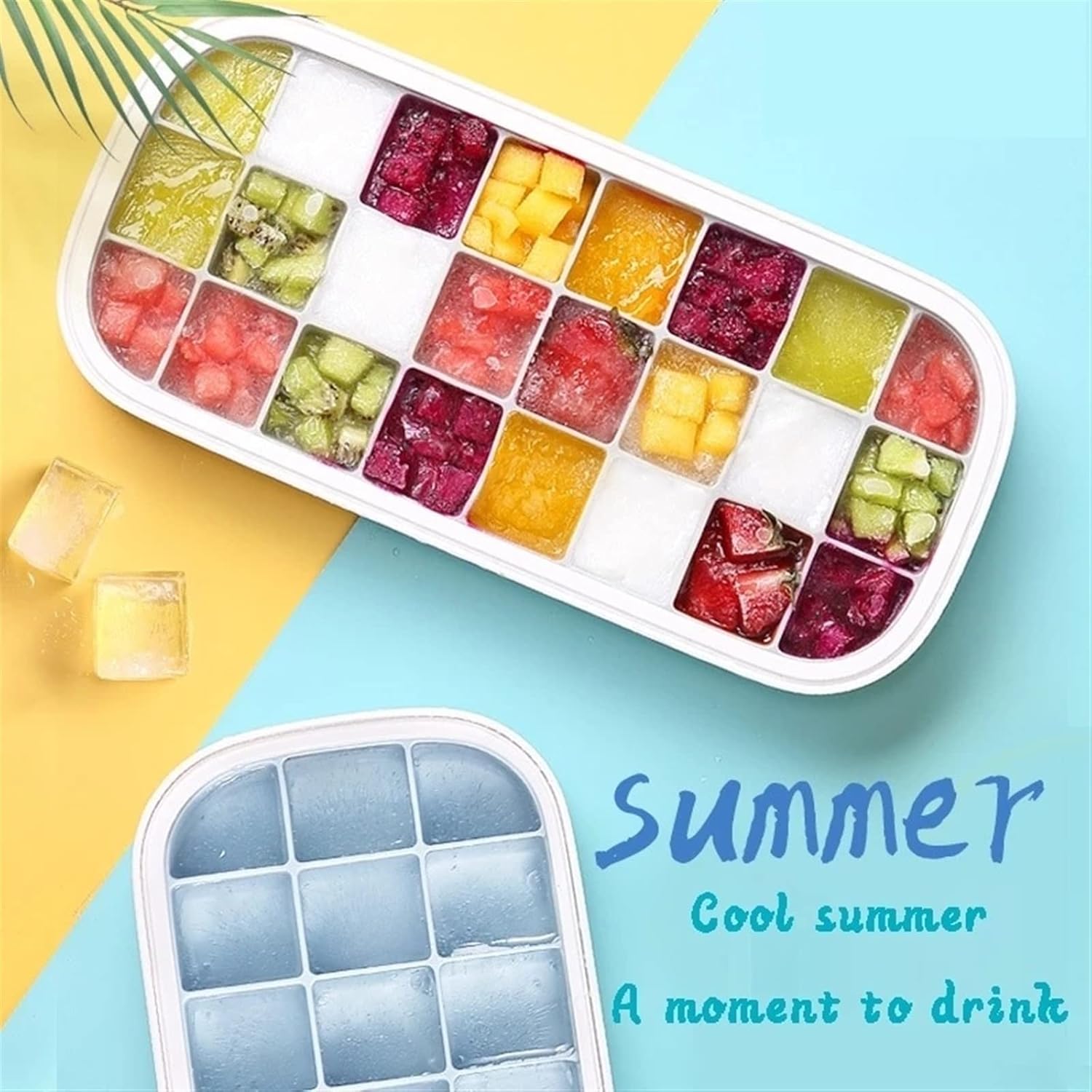Ice Pop Molds 24/hole silica gel ice cream mould cube tray popsicle bucket Diy dessert(Grey)