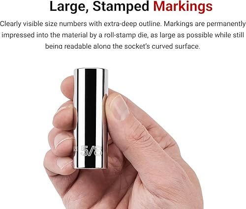 Vista 5 de TEKTON Juego de llaves de bujía de 3/8 pulgadas, 3 piezas (5/8, 3/4, 13/16 pulgadas) SHD91003