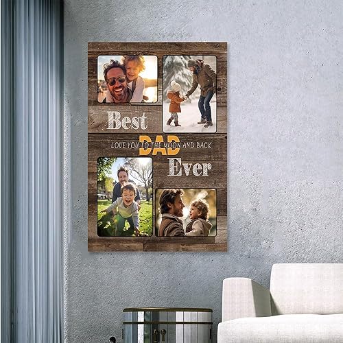 Miniatura 9 de Lienzo enmarcado personalizado para pared, regalo para el día del padre, personaliza tu foto en lienzo, impresiones en lienzo con tu foto, regalo