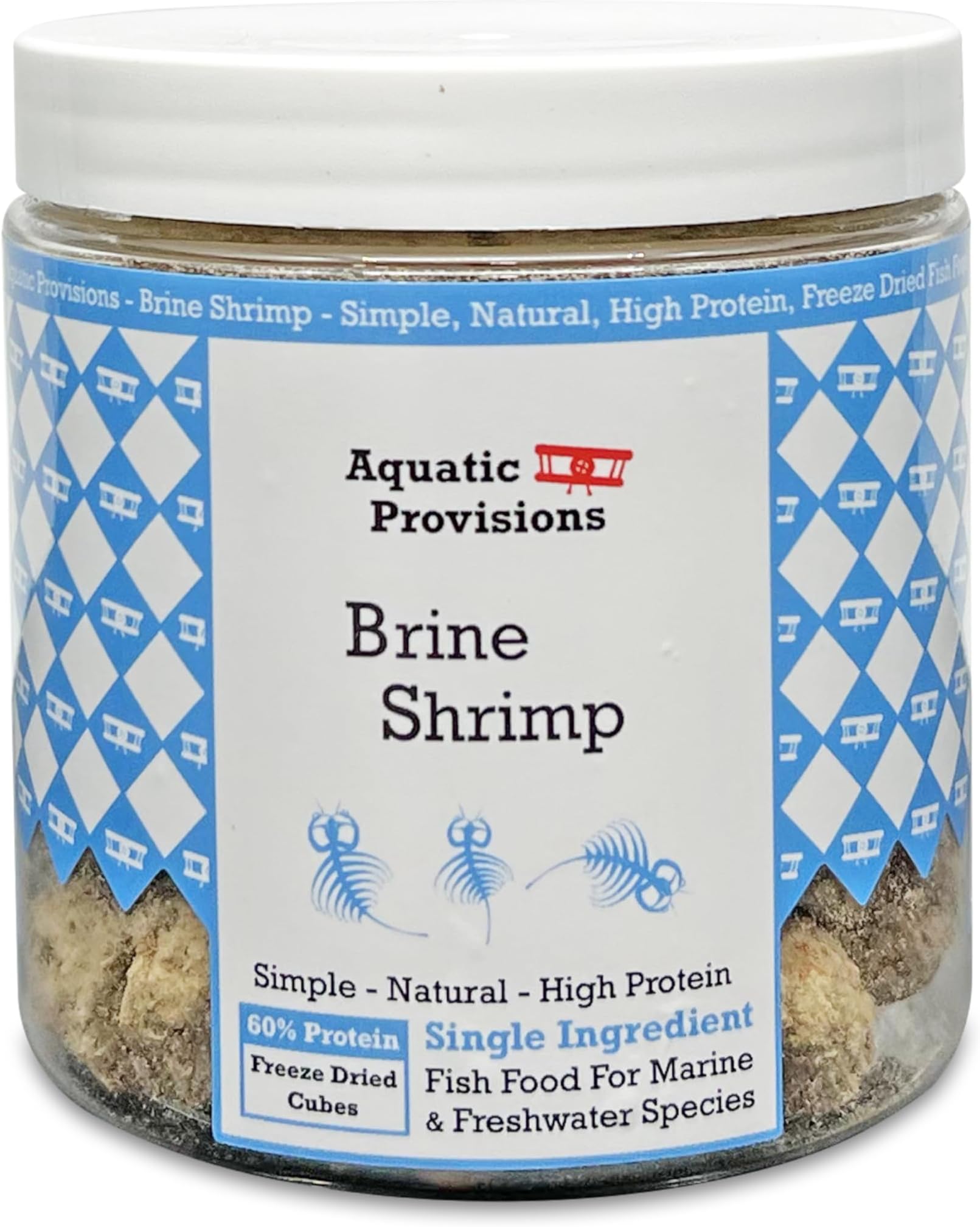 Freeze Dried Brine Shrimp Cubes 0.88 oz, Fish Food for
