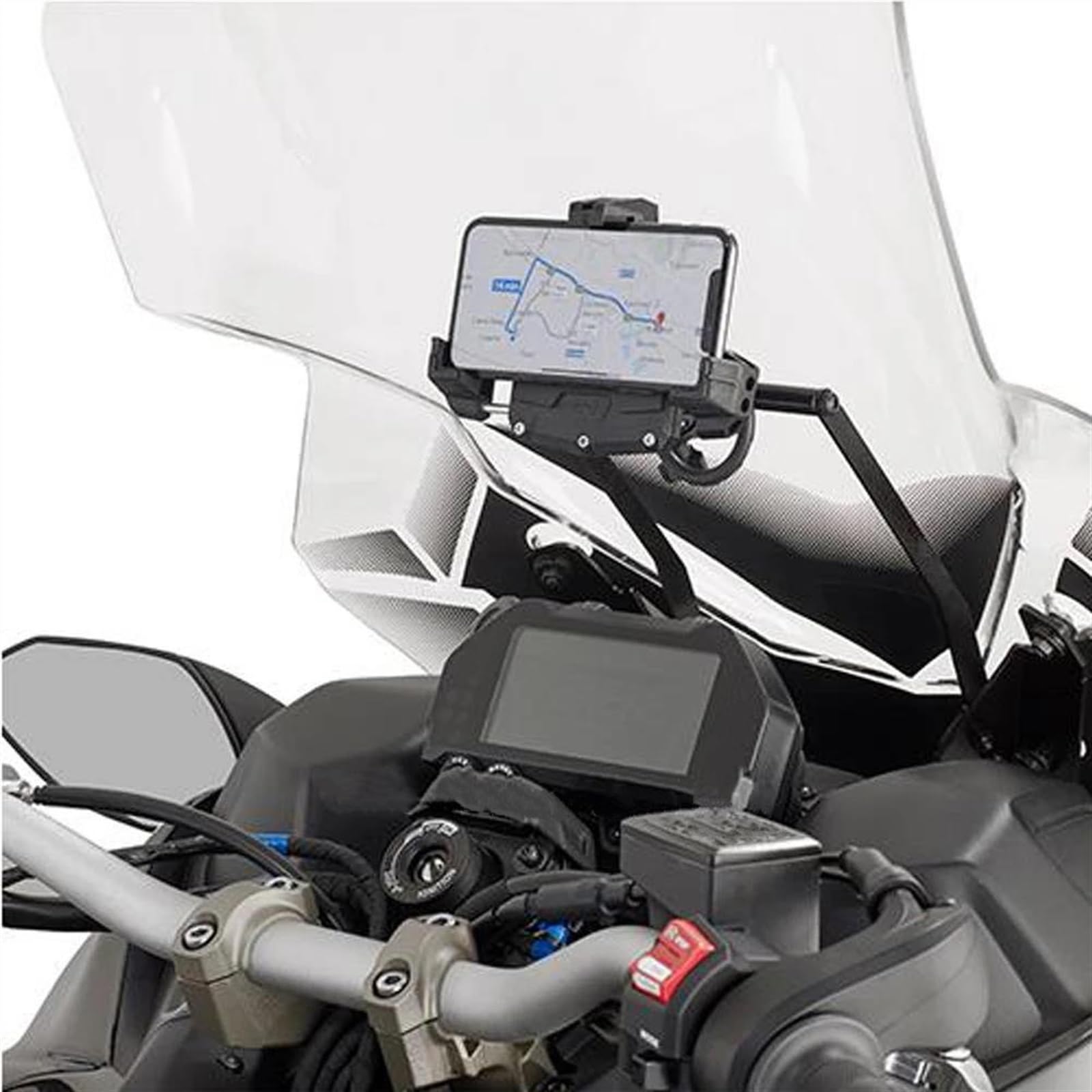 Support De Téléphone Avant Moto, Navigation GPS pour Smartphone, pour NIKEN900 2019(USB Charging A)