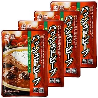 【まとめ買い 4袋】 ハッシュドビーフ 250g ×4入 ハヤシライス レトルト パウチ 常備品 備蓄 夜食