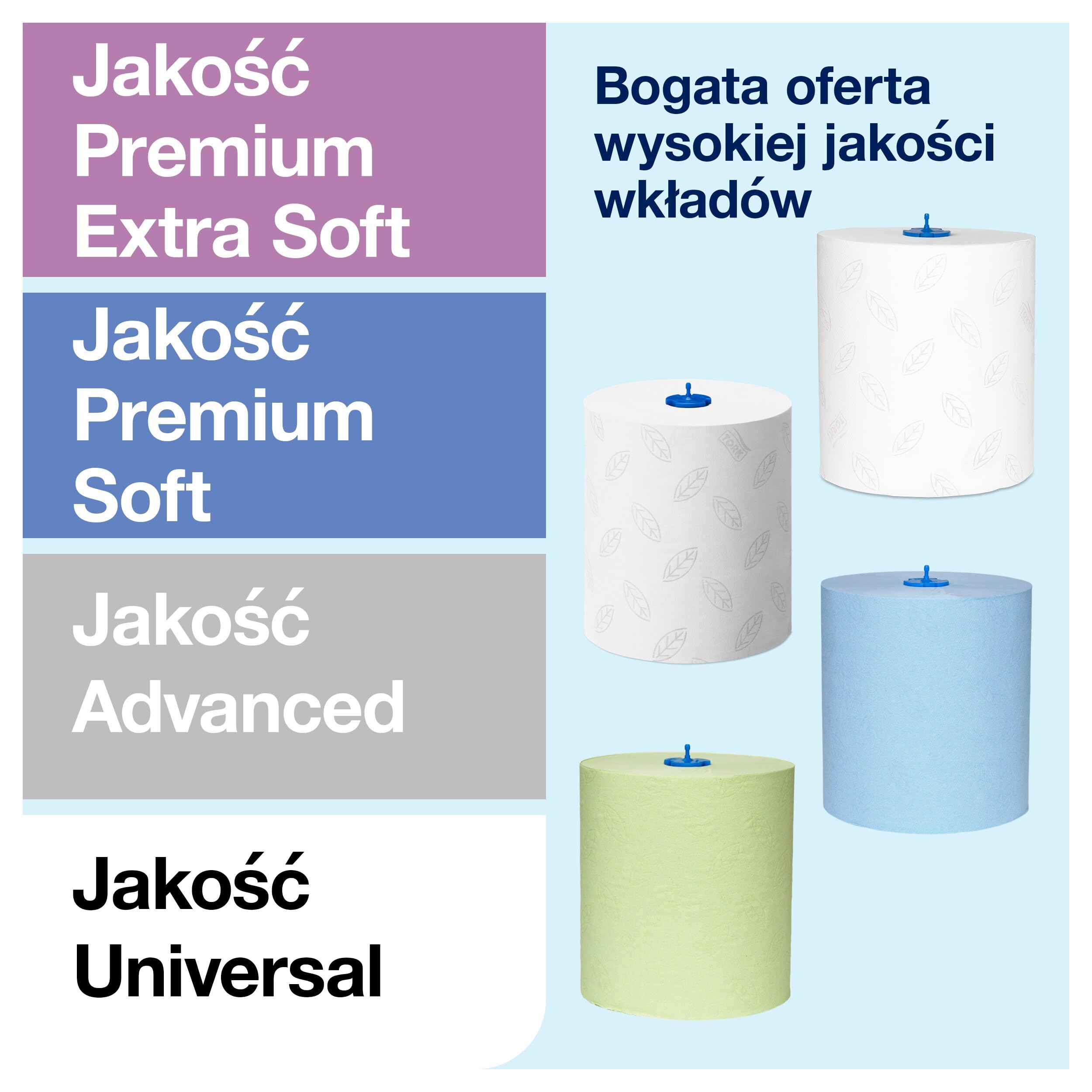 Tork Matic dozownik do ręczników papierowych w roli z sensorem Intuition, biały, H1, dozowanie po jednym odcinku, linia Elevation, 551100