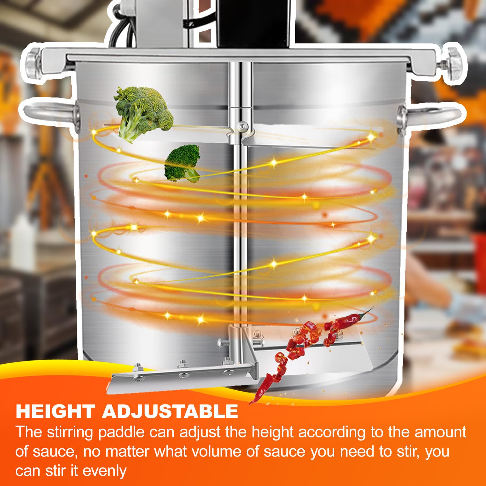 Pentola Mescolatrice Automatica 20L/25L/40L/60L in Acciaio Inox - per Salse/Marmellate/Ripieni con Doppia Pala + velocità Regolabile (Attrezzatura Professionale Multi-Cottura),25L