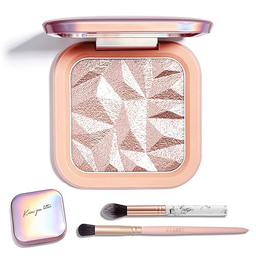 Kit de paleta de maquillaje para resaltadores faciales, paleta de contorno de reflejos con purpurina brillante, paleta de contorno natural nude