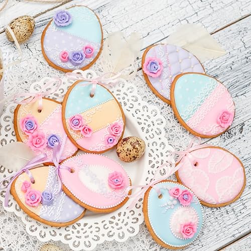 Miniatura 7 de 21 cortadores de galletas de Pascua, 18 formas para cortador de galletas de conejo de Pascua, conejo, cruz, trébol, mariposa, caballo, tulipán,