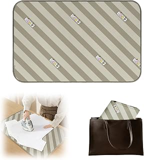 Ironing Mat on Table, 70 x 40 cm, Ironing Mat, Non Slip Heat-Resistant Portable Ironing Cloth with Steam Guard and Suitable for Table (Green)