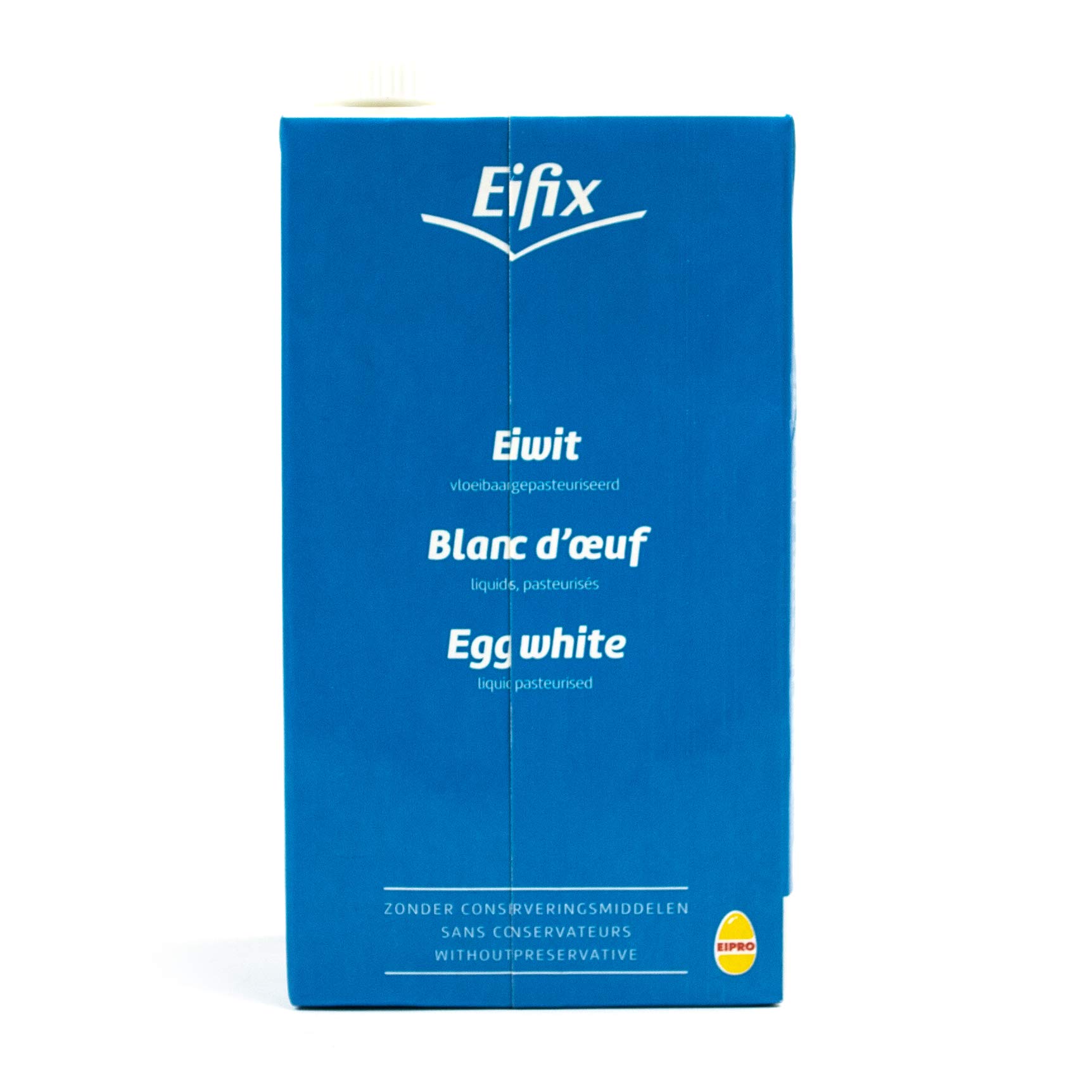 Eifix - 12er Pack Eiweiß flüssig hergestellt aus ca. 30 Eiern 1 kg Packung - Eipro flüssiges Eiklar Eiweiss flüssig ohne Konservierungsstoffe ideal zum Kochen und Backen (pasteurisiert Egg White)