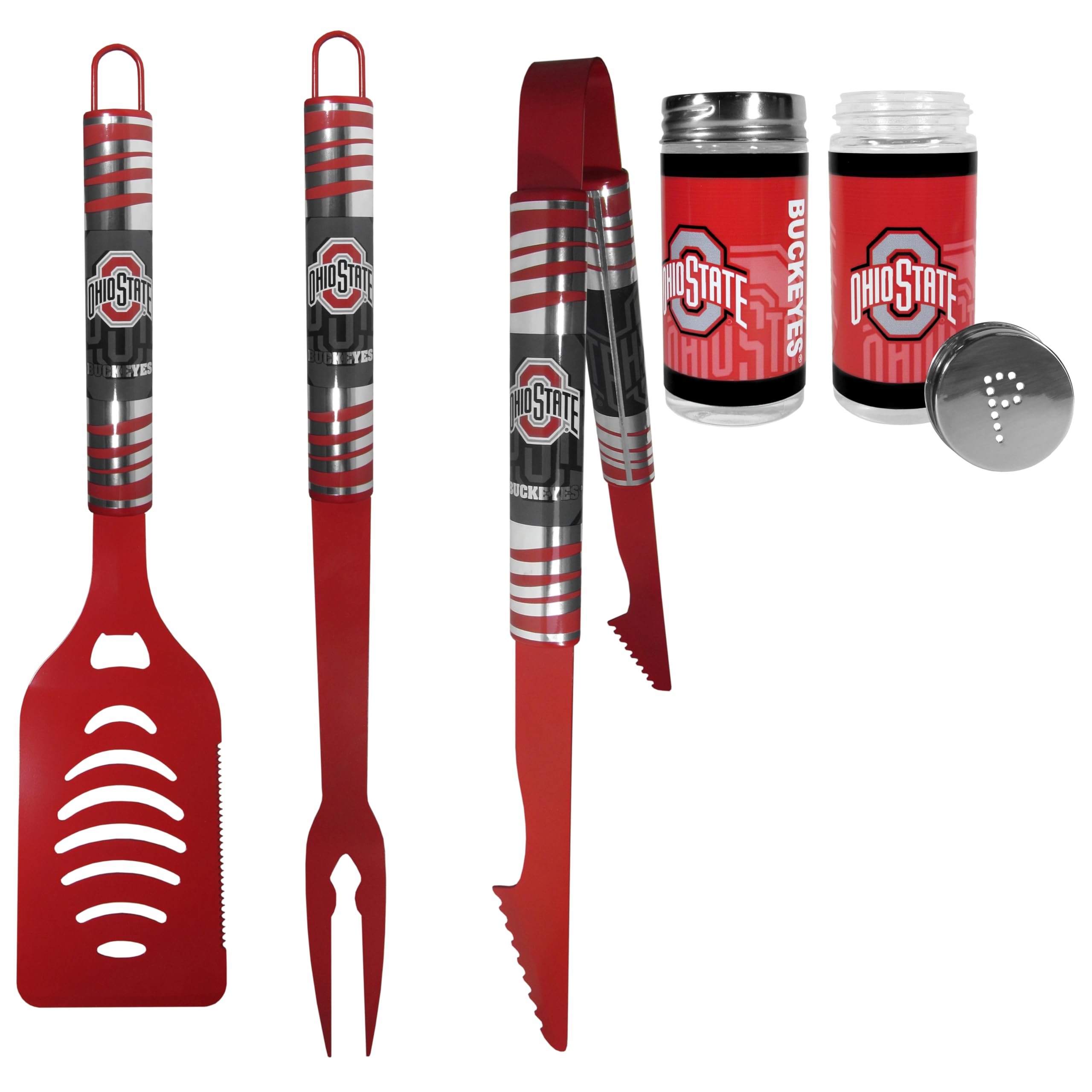Set de Barbacoa Ohio State Buckeyes Siskiyou Sports Acero Inoxidable