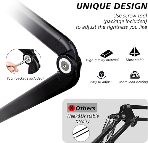 Miniatura 10 de SUNMON Hyper x QuadCast - Brazo de brazo rojo mejorado para HyperX QuadCast con parabrisas QuadCast, aislamiento acústico y reducción de ruido,