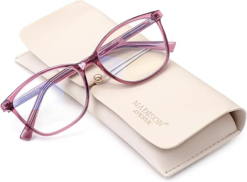 Miniatura 1 de Madison Avenue Gafas de lectura cuadradas vintage TR90 con bloqueo de luz azul para mujer, antirreflejosfatiga ocular