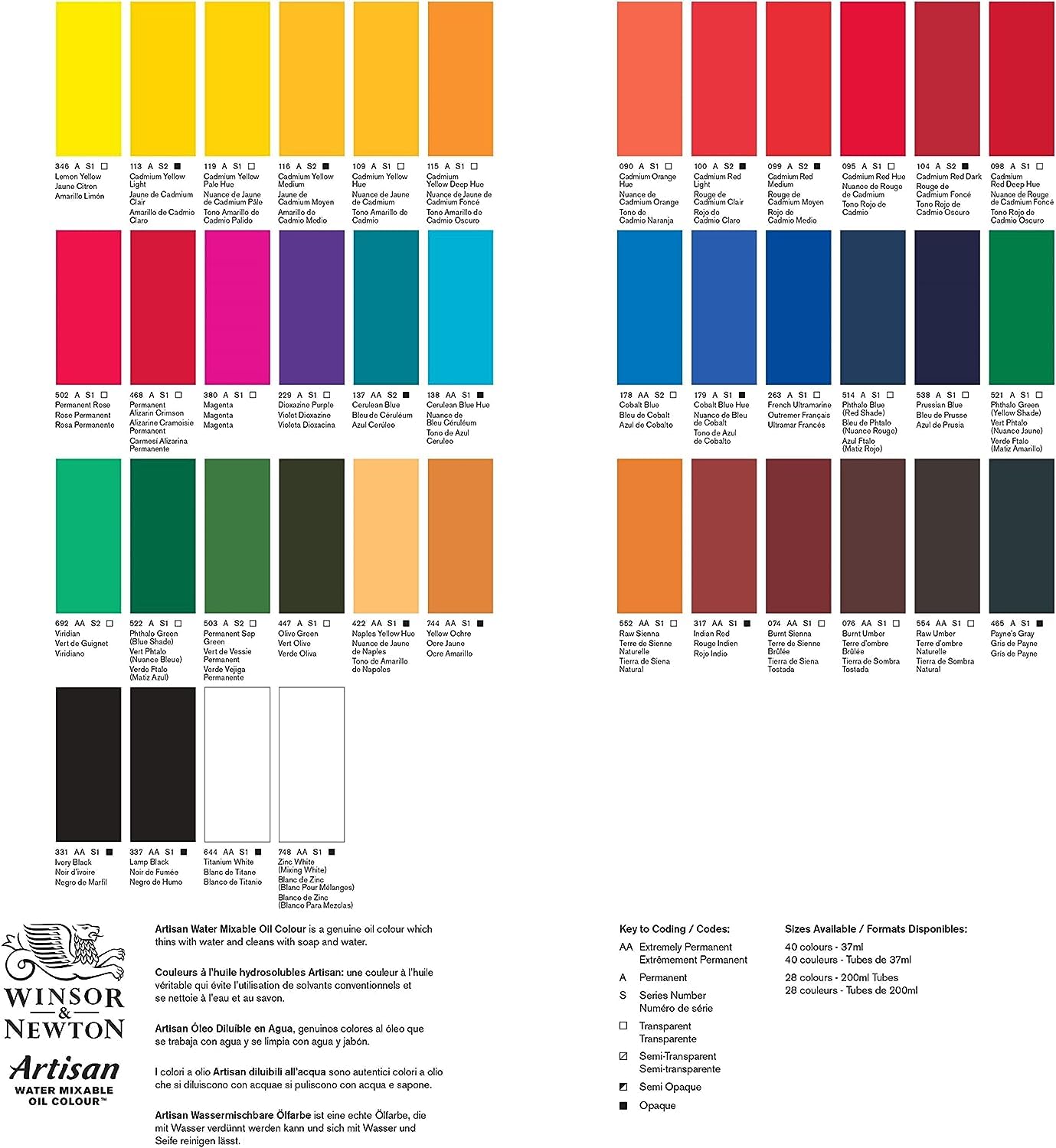 Winsor & Newton 1590268 Artisan wasservermischbare Ölfarbe - Ölfarbenset, hohe Pigmentkonzentration, gute Deckkraft & Lichtechtheit - Studio Set