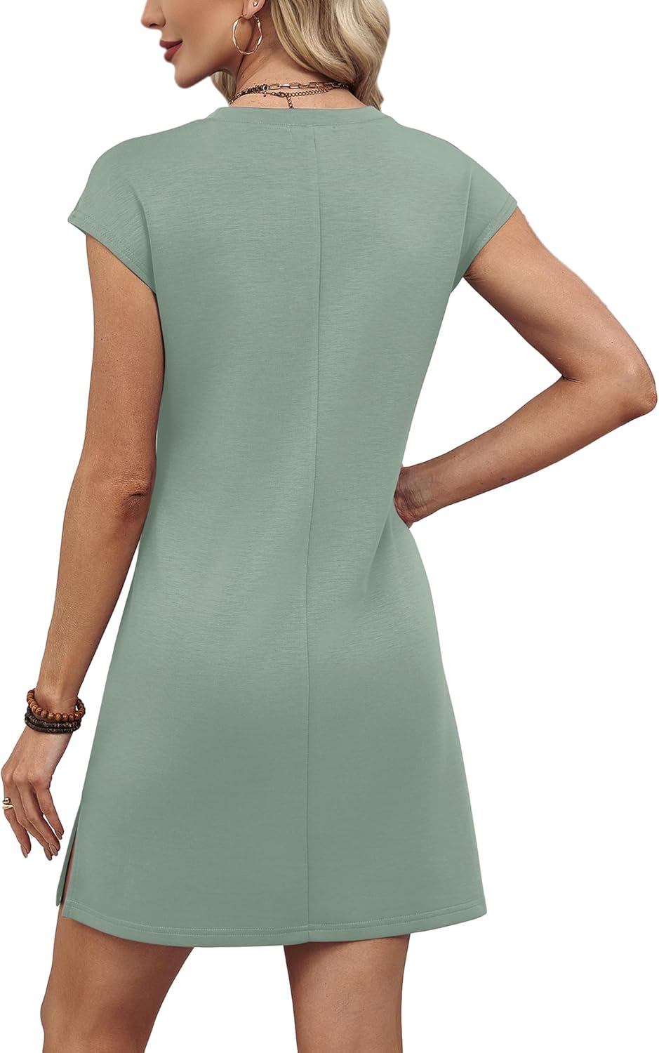 Sampeel Dresses for Women 2026 Summer Sundress Casual Cap Sleeve Dress Beach Vacation Clothes - Image 5