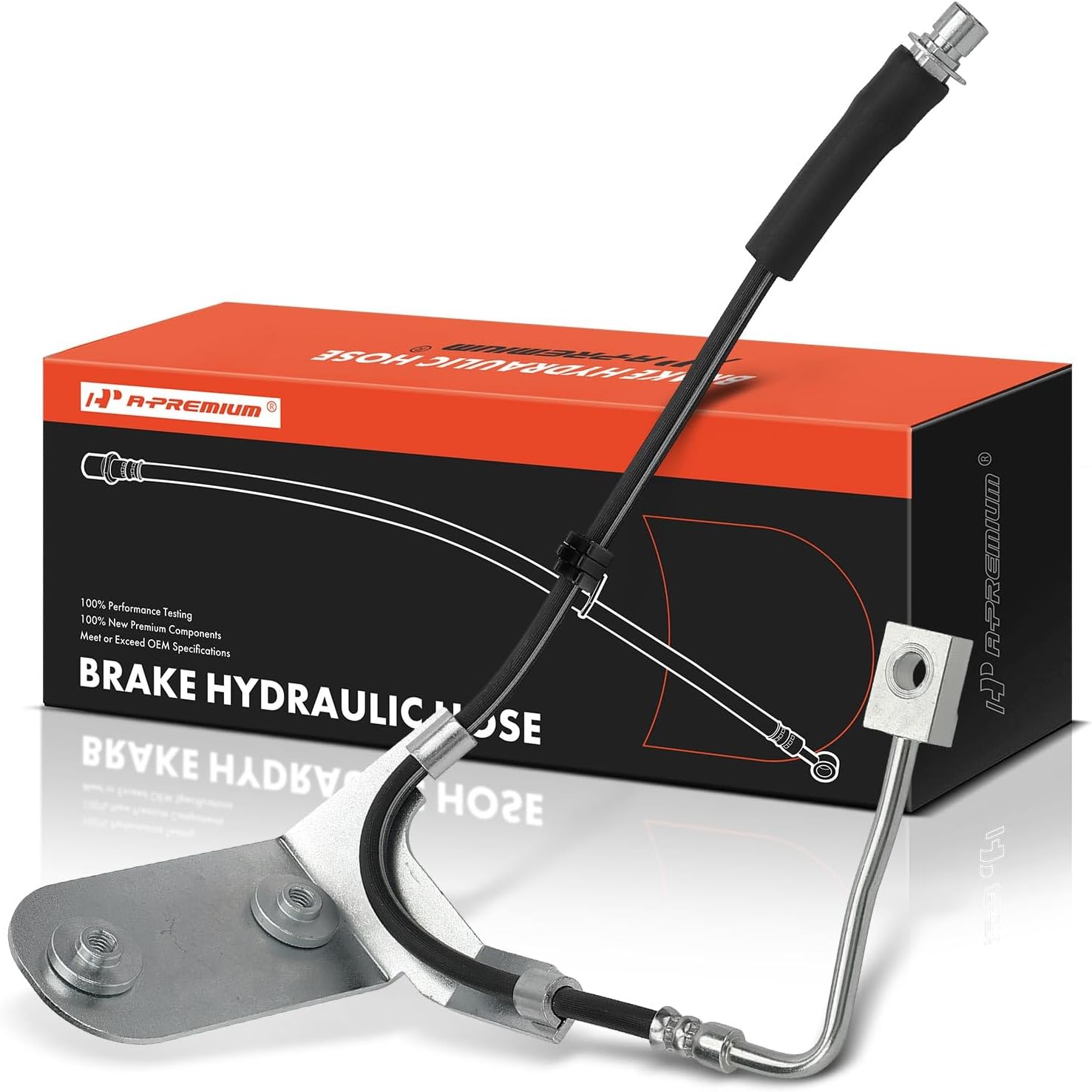 A-Premium Rear Passenger Side Brake Hydraulic Hose Compatible with Select Chevrolet and GMC Models - C5500 Kodiak 2003-2009, C5500 Topkick 2003-2009 - Replace# 15267964, 15192183