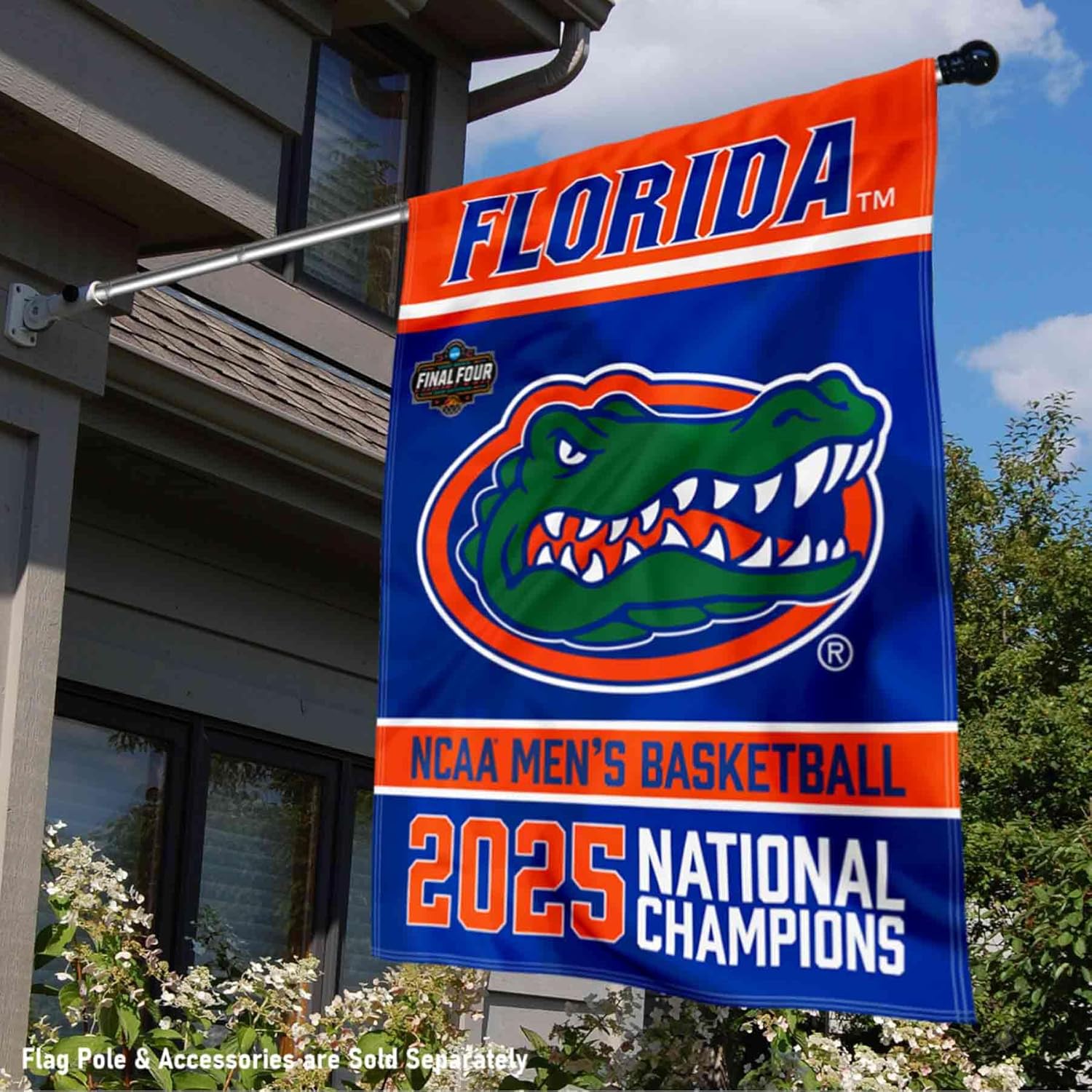 Florida Gators 2025 Basketball National Champions Double Sided House Banner Flag - Image 2