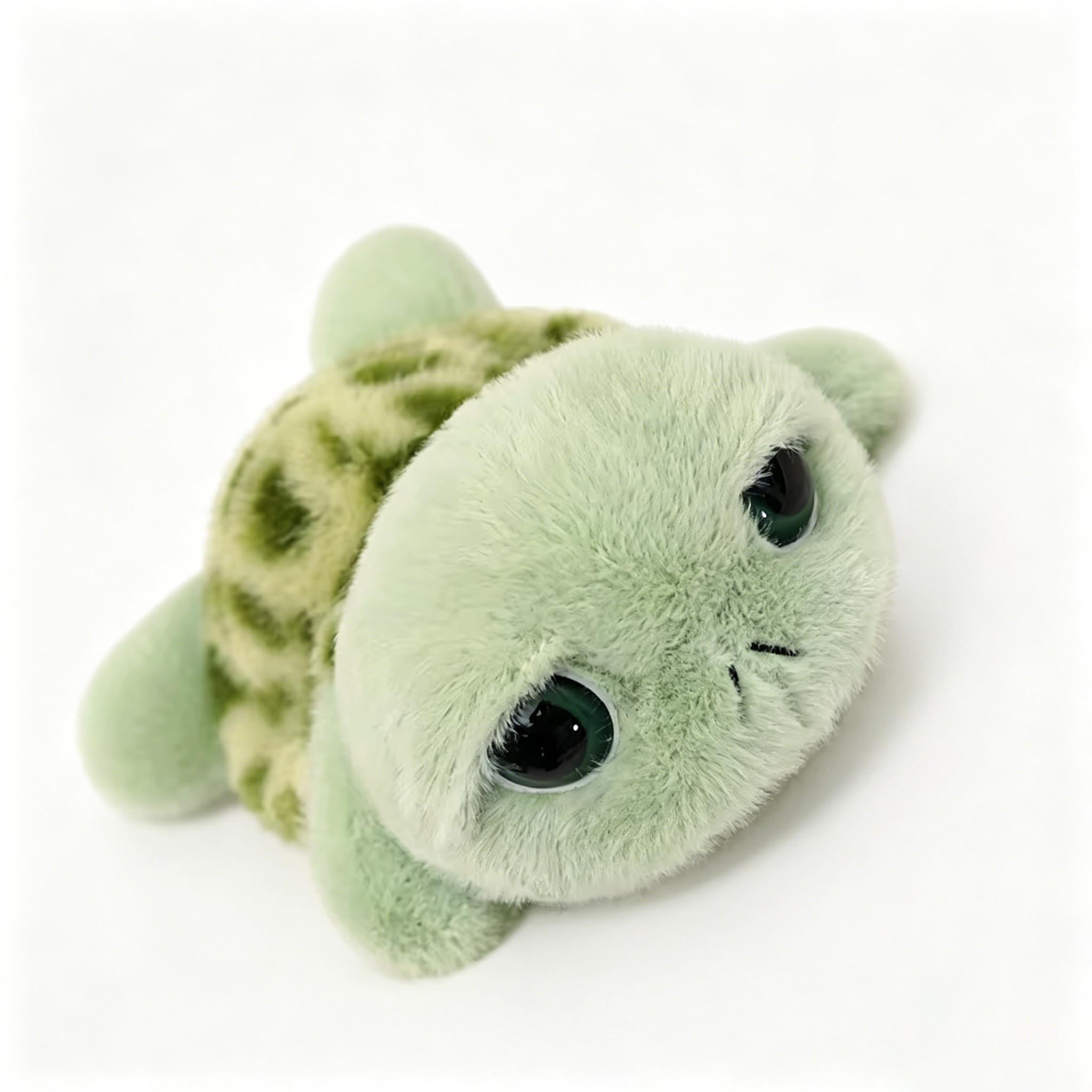 ZBELLO Cute Big Eyes Tortoise Plush Toy, Soft Sea Turtle Stuffed Animal, Realistic Turtle Plush Doll, Comfortable Plush Fabric Animal Toy, Birthday Gift for Kids (23cm)